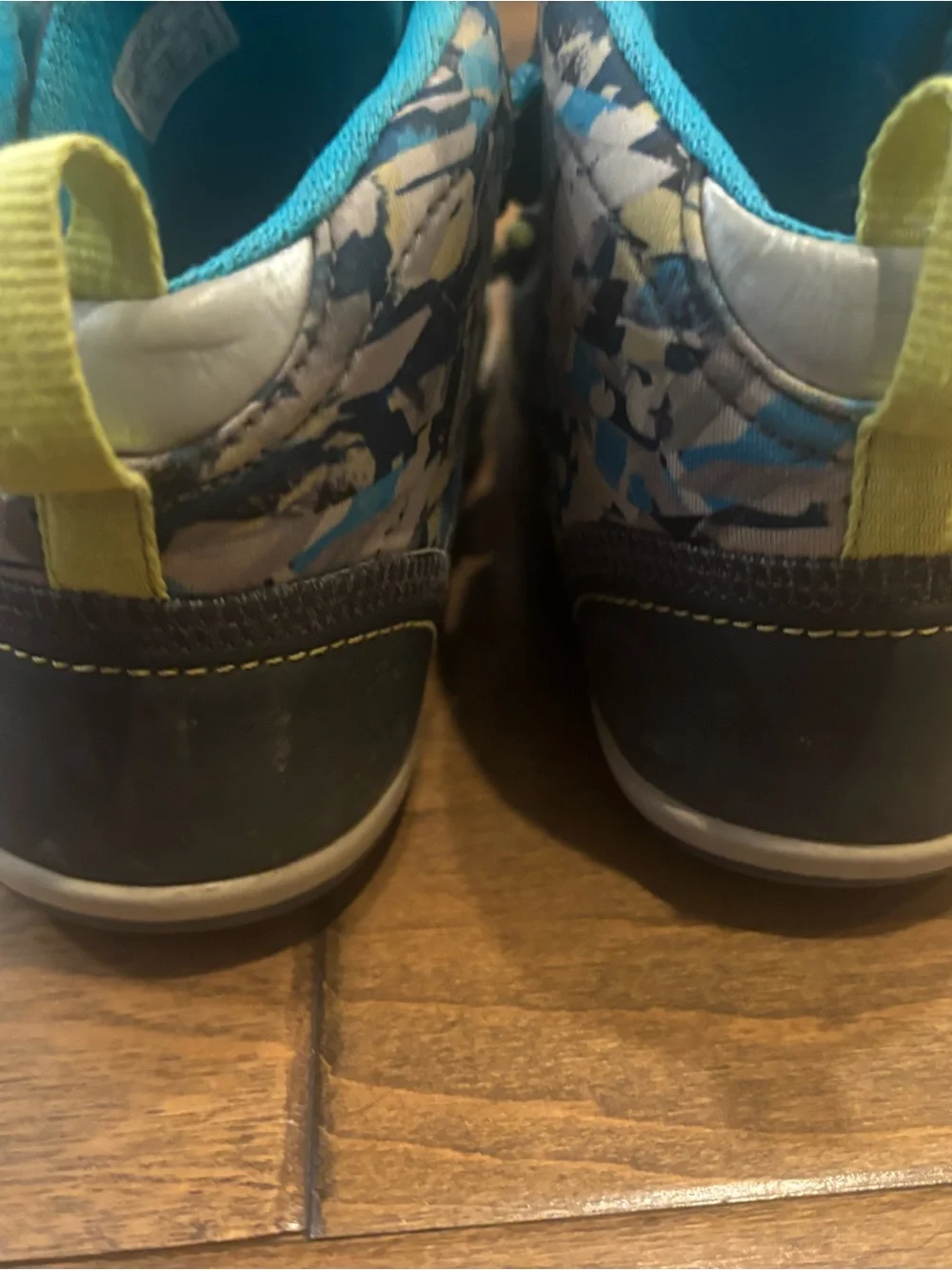 PLAE Kids' Blue Camo hightop sneaker